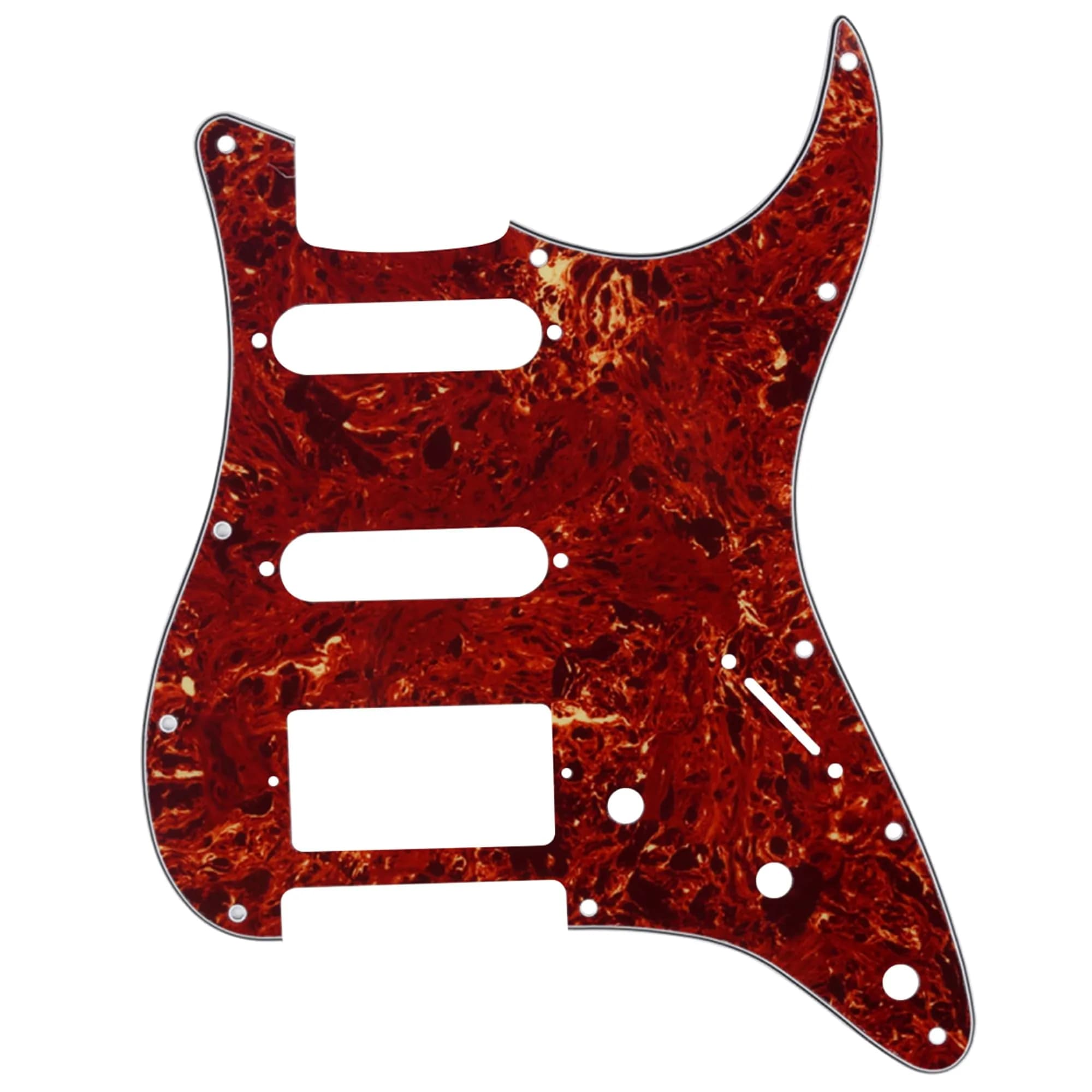 Musiclily Pro HSS 11 Hole ST Guitar Pickguard 4Ply Vintage Tortoise | Fits Fender US/Mexico Made Strat - main product image