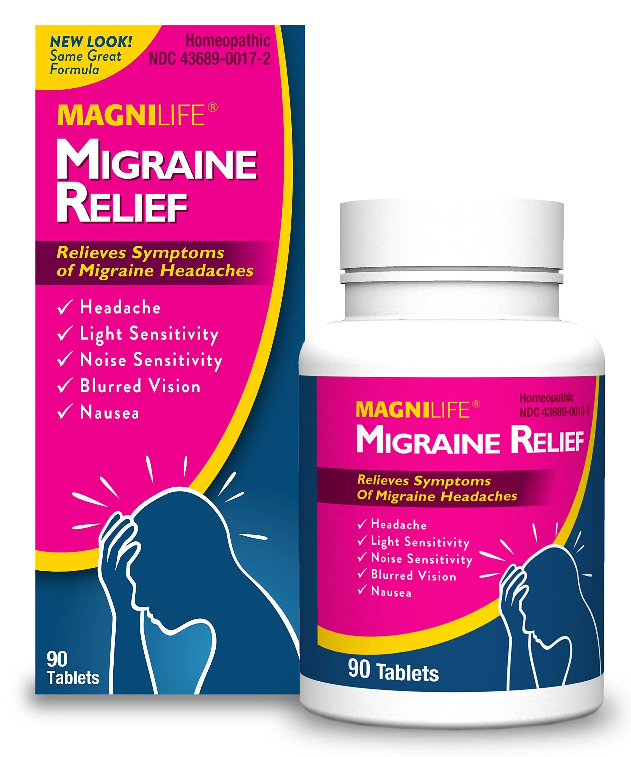 MagniLife Migraine Relief 90 Tablets | Fast-Acting, Non-Habit Forming Headache Support — Tablet