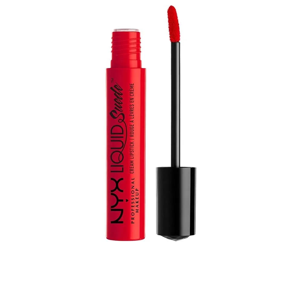 NYX PROFESSIONAL MAKEUP Liquid Suede Cream Lipstick Kitten Heels | Bright Red Matte Finish - main product image