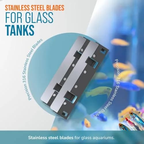 FL!PPER Aquarium Algae Scraper Blades 2 Pack | Stainless Steel Replacement for Glass Tanks ¼”–½” thumbnail 5