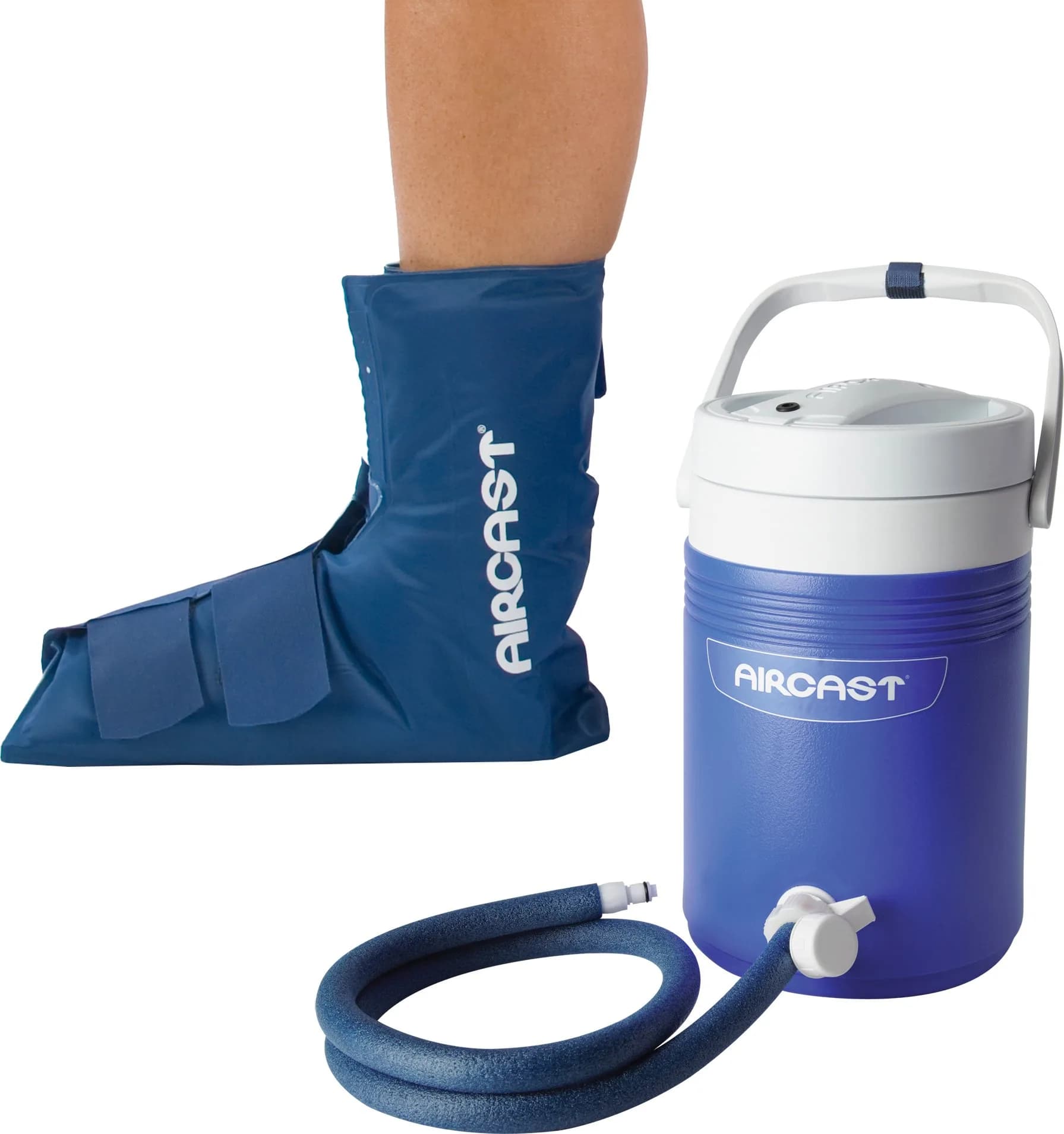 Aircast Ankle Cryo/Cuff -Universal | Gravity Cold Therapy for Post-Op & Sports Injuries — Blue