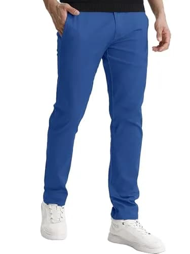Match Men's Regular Fit Comfort Stretch Casual Chino Pants (Indigo, 34) | All-Day Comfort & Style thumbnail 2