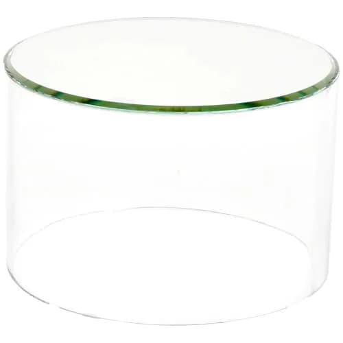 Plymor 4" H x 6" D Clear Acrylic Cylinder Display Riser with Mirror Top | Modern Showcase thumbnail 1