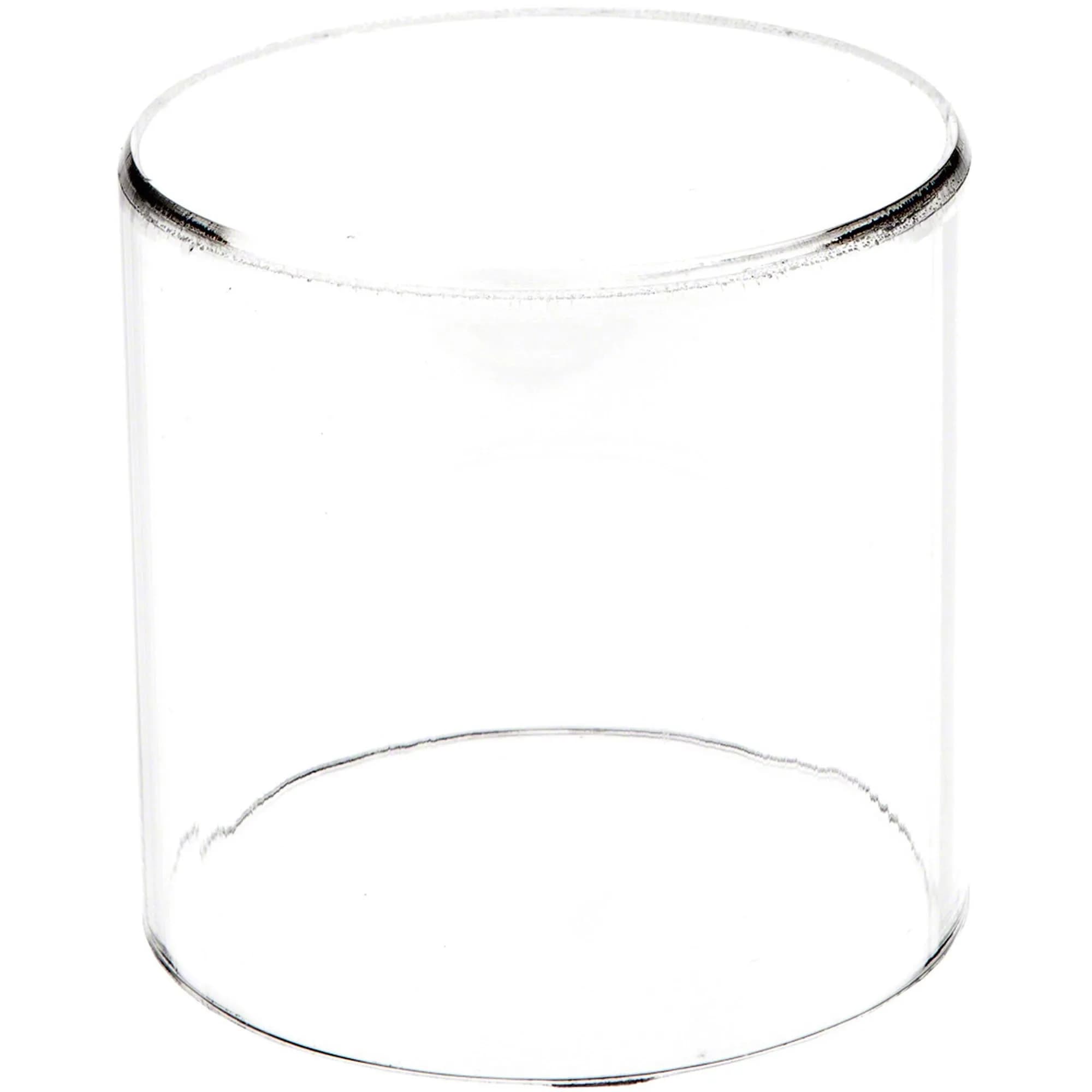 Plymor 4" H x 4" D Clear Acrylic Round Cylinder Display Riser | Modern Acrylic Stand for Collectibles & Decor — 4" x 4"
