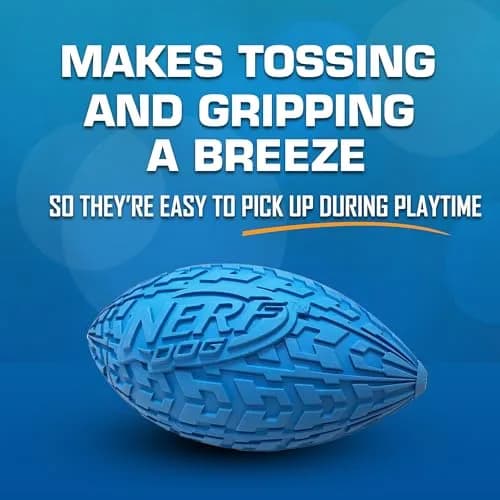 Nerf Dog Tire Squeak Football 15cm (6 Inch) | Durable Outdoor Dog Toy for Medium & Large Breeds thumbnail 5