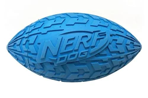 Nerf Dog Tire Squeak Football 15cm (6 Inch) | Durable Outdoor Dog Toy for Medium & Large Breeds thumbnail 1