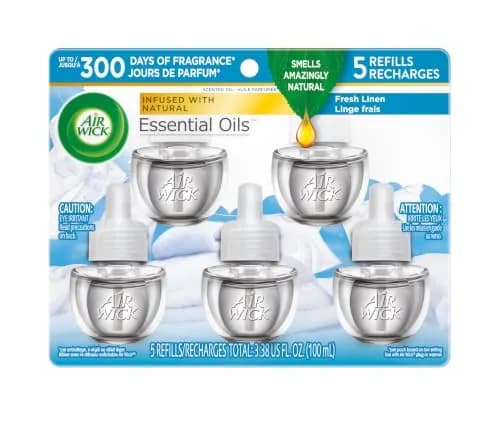 Air Wick Plug In Scented Oil Refills Fresh Linen 3.38 Fl Oz (100ml) | Continuous Fragrance Up to 60 Days thumbnail 2