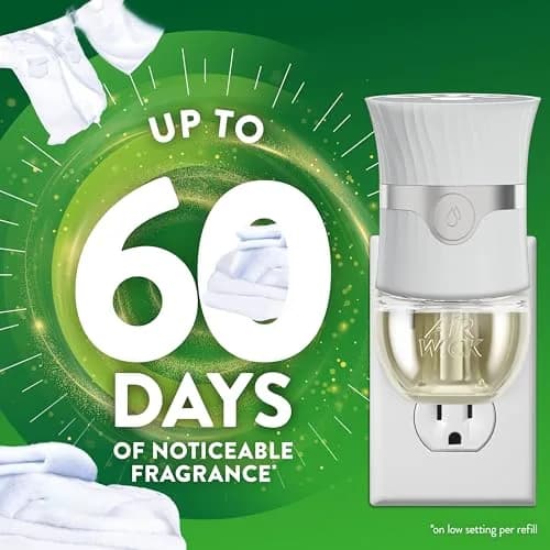 Air Wick Plug In Scented Oil Refills Fresh Linen 3.38 Fl Oz (100ml) | Continuous Fragrance Up to 60 Days thumbnail 3