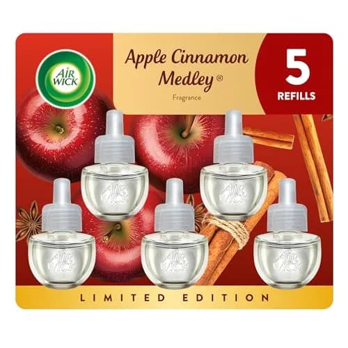 Air Wick Plug In Refill Apple Cinnamon Medley Scented Oil 5ct | Infused with Essential Oils thumbnail 1