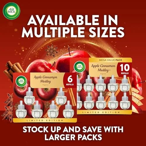 Air Wick Plug In Refill Apple Cinnamon Medley Scented Oil 5ct | Infused with Essential Oils thumbnail 7