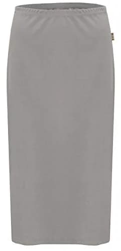 BABY O Women's Basic Modest 26" Below the Knee Length Stretch Knit Straight Skirt (Gray - 6) | Wrinkle & Stain Resistant, Perfect for Travel thumbnail 6