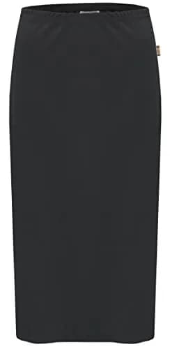 BABY O Women's Basic Modest 26" Below The Knee Length Straight Skirt (Black - 14) | Wrinkle-Resistant, Comfortable Fit thumbnail 7