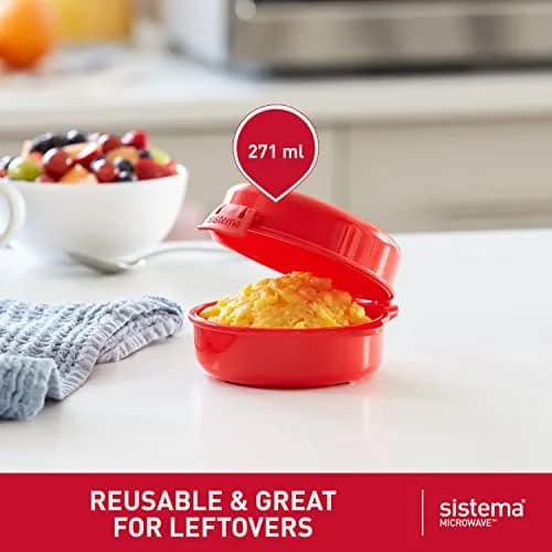 Sistema Easy Eggs Microwave Egg Cooker 270 ml | BPA-Free Egg Poacher with Steam Release Vent for Easy Cooking thumbnail 5