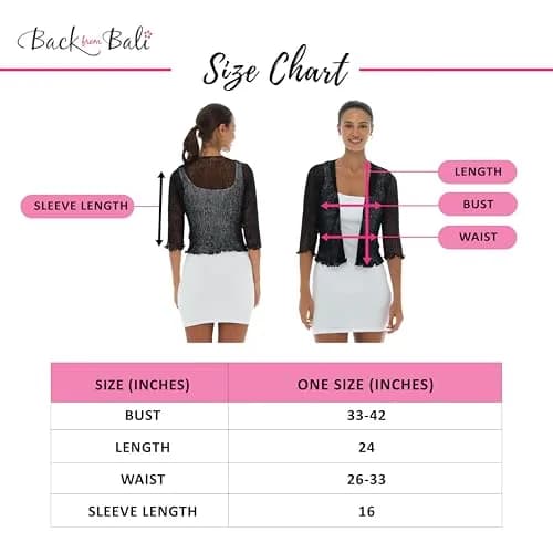Back From Bali Sheer Shrug Cardigan Mesh Knit Navy | Versatile, Lightweight & Travel-Ready thumbnail 5