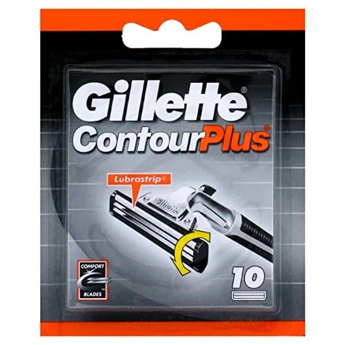 Gillette Original Contour Plus Razor Cartridges - 10 Pack | Twin Blades for Smooth Shave thumbnail 1