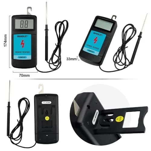 allsun Electric Fence Fault Finder Max 9.9kv | Digital Voltage Tester for Livestock thumbnail 4