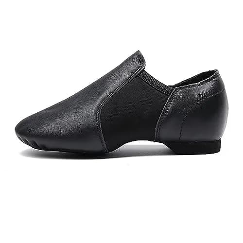 MSMAX Leather Slip-on Jazz Dance Shoes for Girls and Boys Black | Flexible, Breathable & Supportive (70-120 chars) thumbnail 5