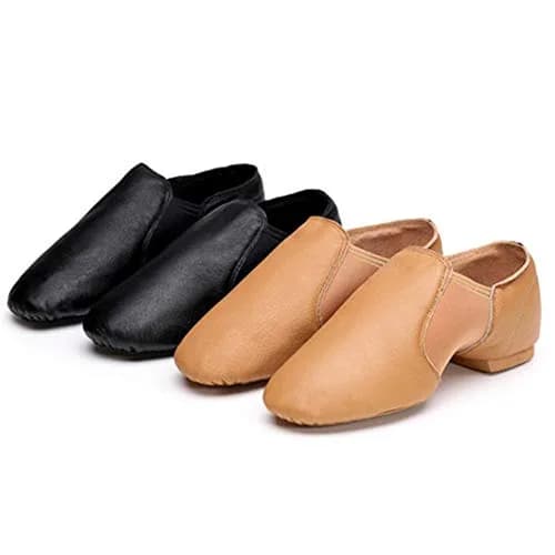 MSMAX Leather Slip-on Jazz Dance Shoes for Girls and Boys Black | Flexible, Breathable & Supportive (70-120 chars) thumbnail 8