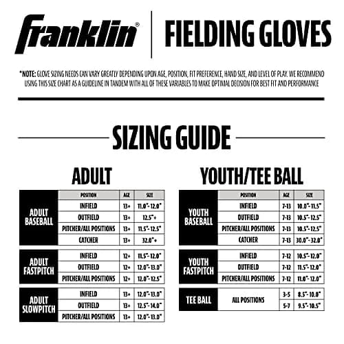 Franklin Sports Field Master Baseball Glove 13" (33.02 cm) | Right Hand Throw Outfielder's Mitt thumbnail 7