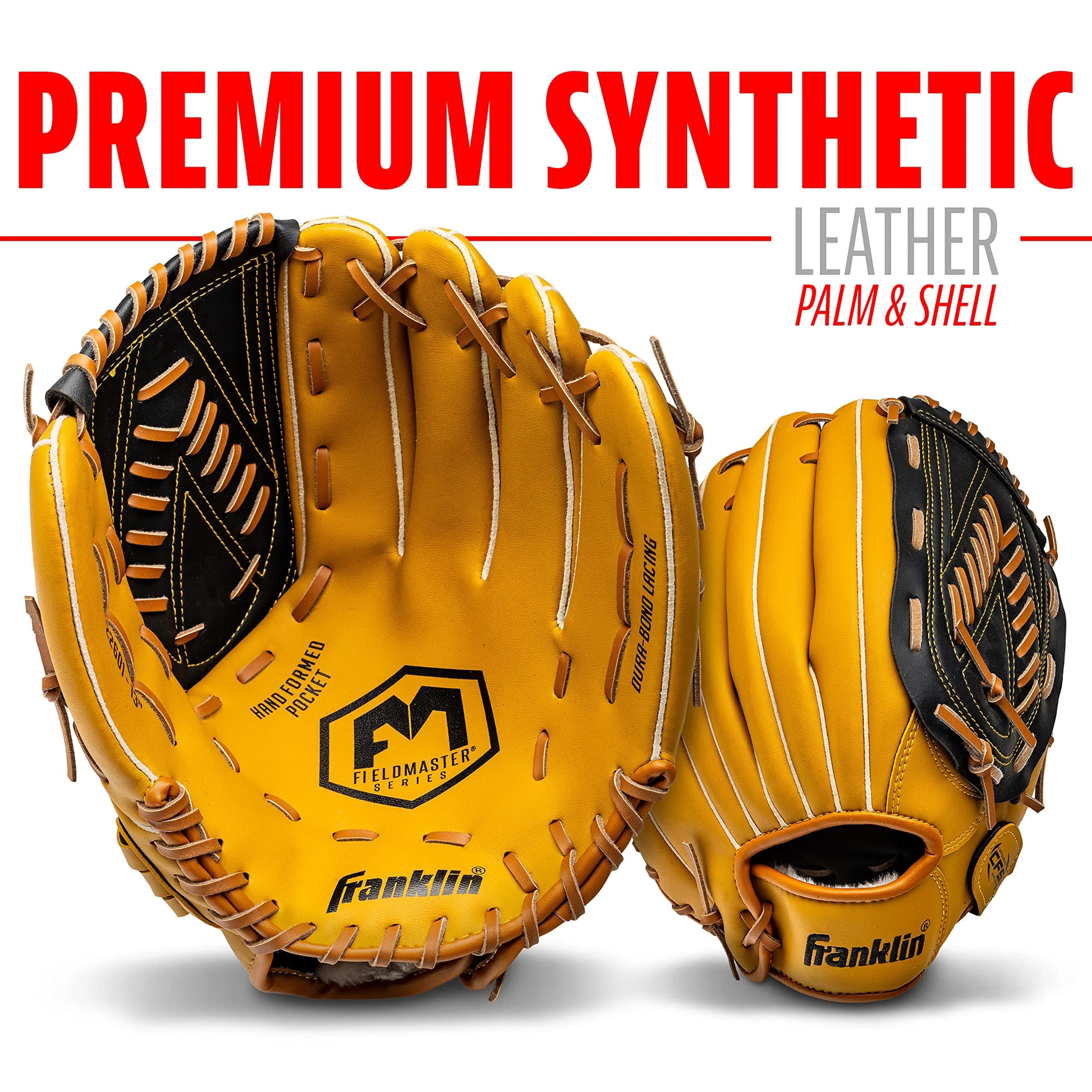 Franklin Sports Field Master Baseball Glove 13" (33.02 cm) | Right Hand Throw Outfielder's Mitt - view 4