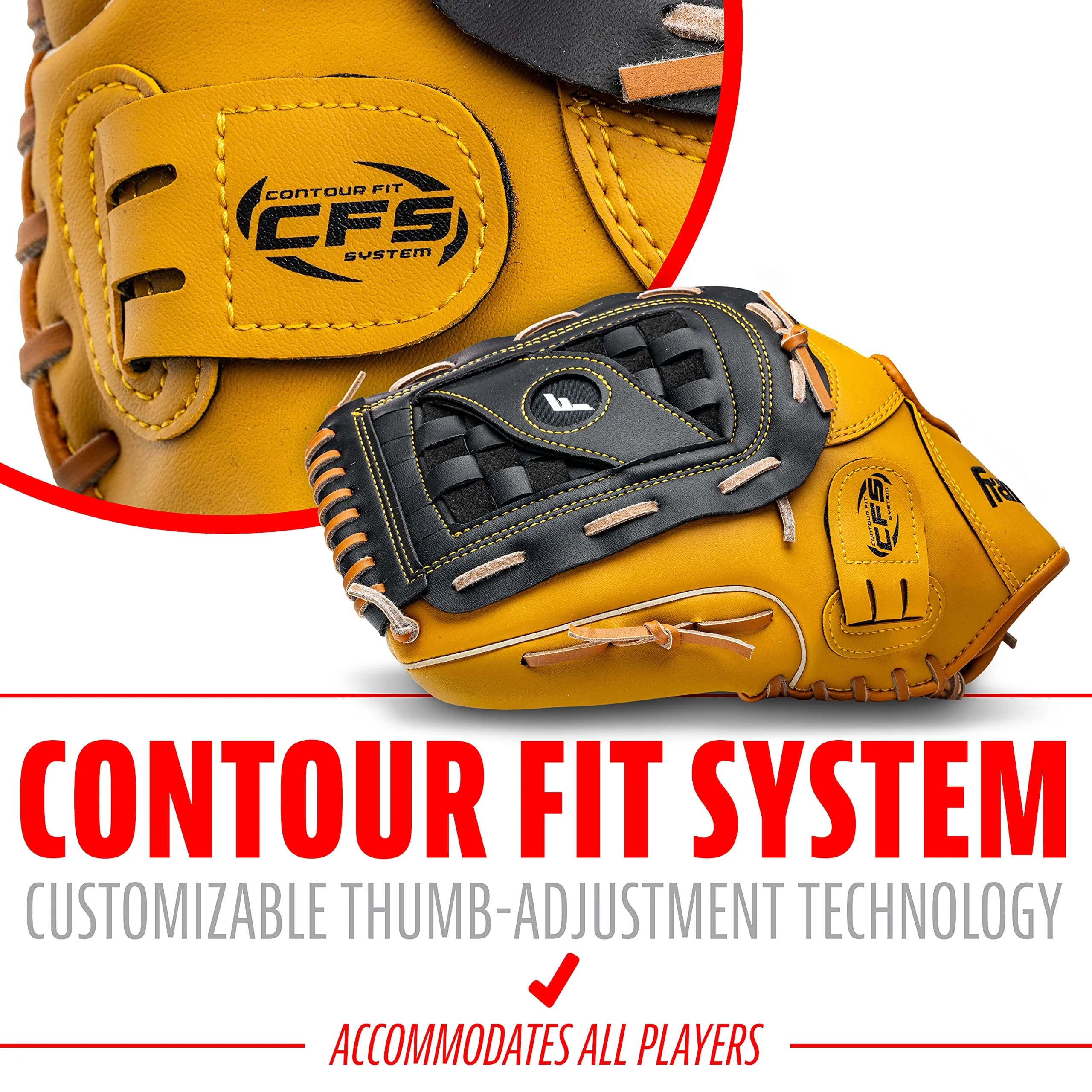 Franklin Sports Field Master Baseball Glove 14 inch (35.56 cm) | Left Hand Throw - view 5