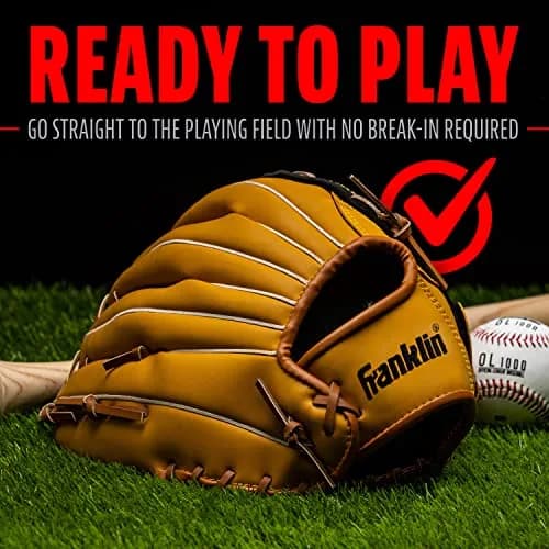 Franklin Sports Field Master Baseball Glove 14 inch Right Hand Throw | Durable Synthetic Leather for All Positions thumbnail 6