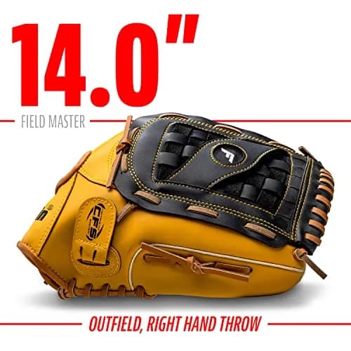 Franklin Sports Field Master Baseball Glove 14 inch Right Hand Throw | Durable Synthetic Leather for All Positions thumbnail 3