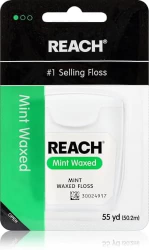 Reach Mint Waxed Dental Floss 49.68 m (55 yd) | Shred Resistant Plaque Remover thumbnail 1