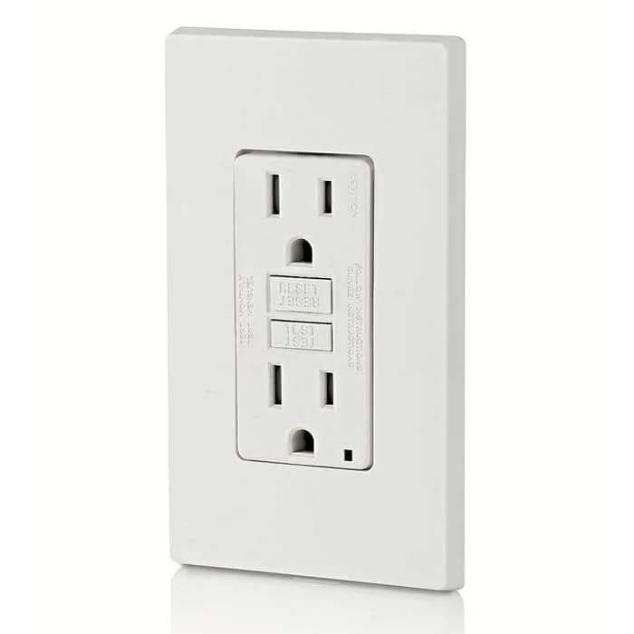 Leviton GFCI Outlet 15 Amp White 125V (4.59 cm L x 7.79 cm W x 12.09 cm H) | Self-Testing Ground Fault Protection thumbnail 8