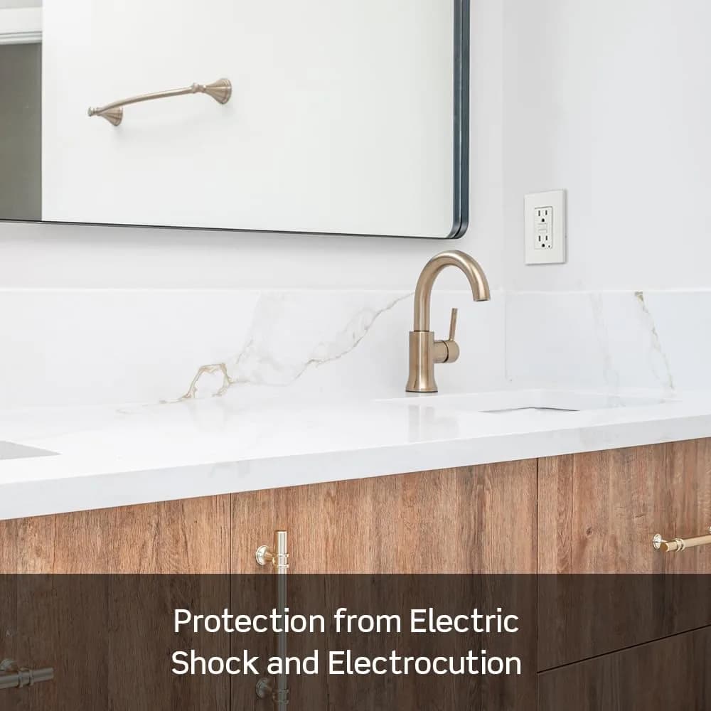 Leviton GFCI Outlet GFTR1, 15 Amp, Self-Test, Tamper-Resistant, Brown | Safety from Electric Shock & Electrocution - view 4