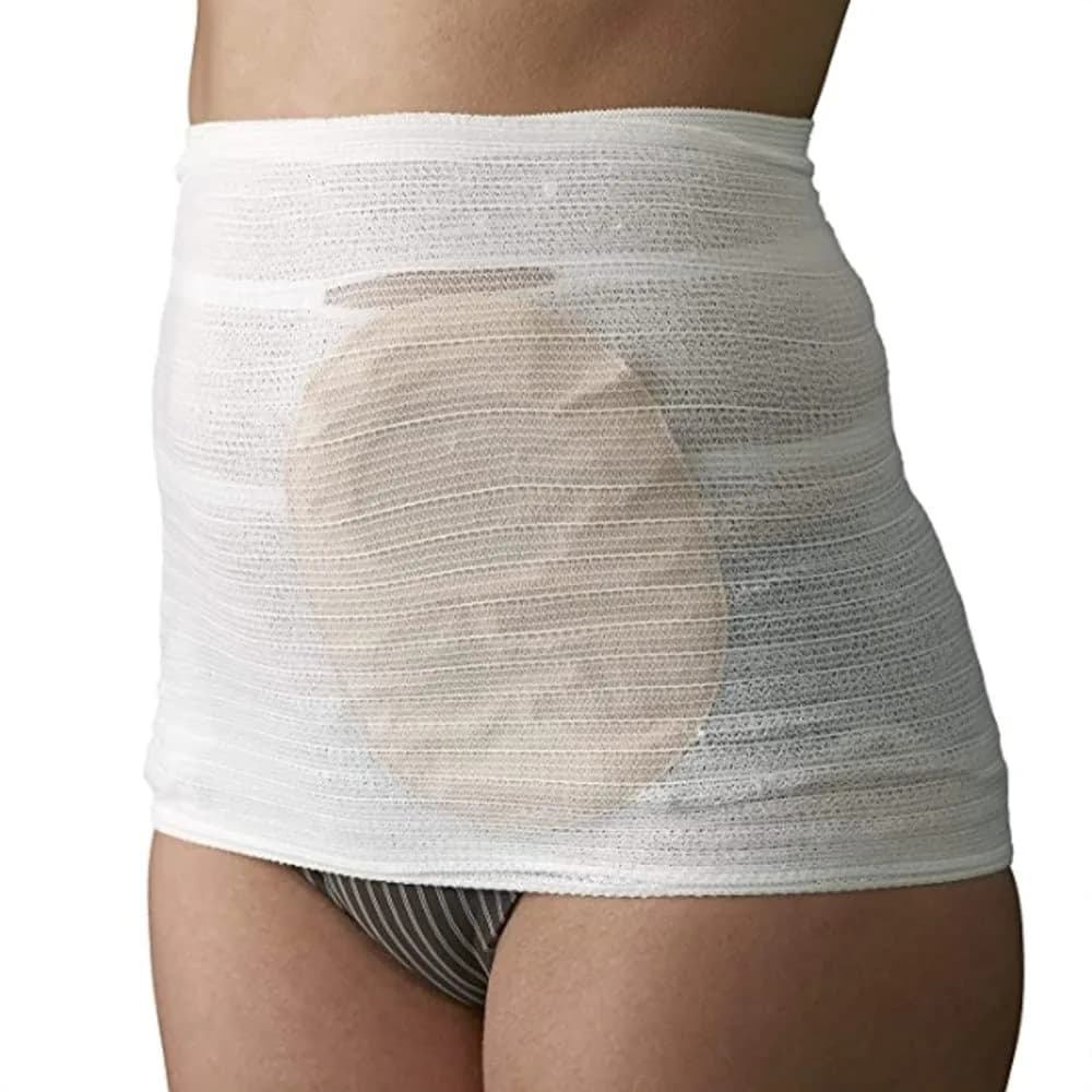 Corsinel StomaSafe Classic Ostomy Support Belt, M, White | Light Support for Sleep & Daily Wear — White