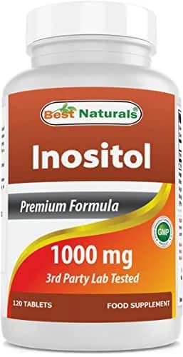 Best Naturals Inositol 1000mg 120 Tablets | Vitamin B8 Supplement for Liver Detox & Cell Communication thumbnail 1