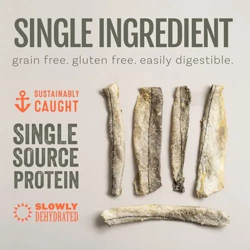 Polkadog Crunchy Haddock Skins Dog Treats | Single Ingredient, 2oz | Omega-3 Rich, Natural Fish Snack thumbnail 4