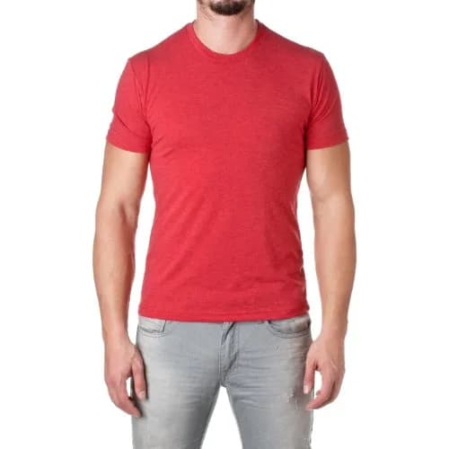 The Next Level Men's Triblend Crew XL VINTAGE RED | Relaxed Fit Short Sleeve T-Shirt thumbnail 1