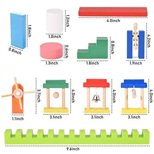 Lewo 1000 PCS Wooden Dominoes Set for Kids | 1000 Pieces (3600 Pieces Total) thumbnail 6