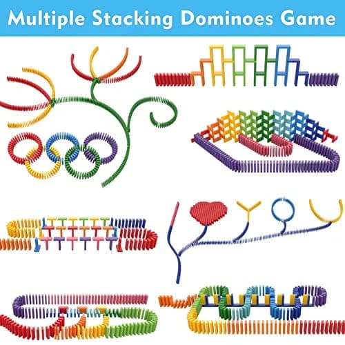 Lewo 1000 PCS Wooden Dominoes Set for Kids | 1000 Pieces (3600 Pieces Total) thumbnail 2