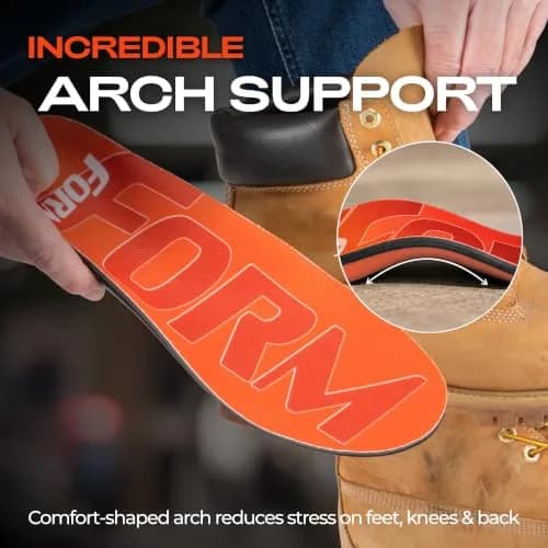 FORM Premium Insoles Heavy Duty 11 Men / 12.5 Women | Support for Heavy Loads & Plantar Fasciitis thumbnail 4