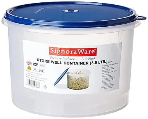 Signoraware Store Well Container Rectangular 3.5 Litres (118.3 Fl Oz) | Airtight & Leak-Proof Food Storage thumbnail 1