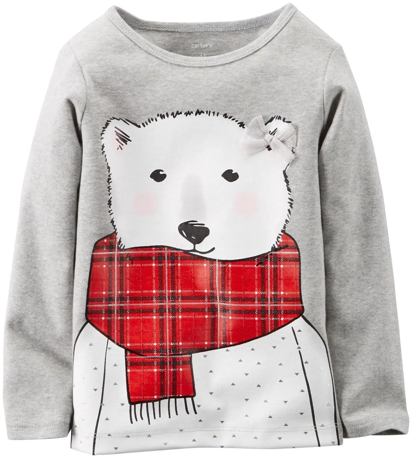 Carter's Baby Girl's Graphic Top - Polar Bear - 9 Months | 100% Cotton, Lightweight, Soft & Comfortable