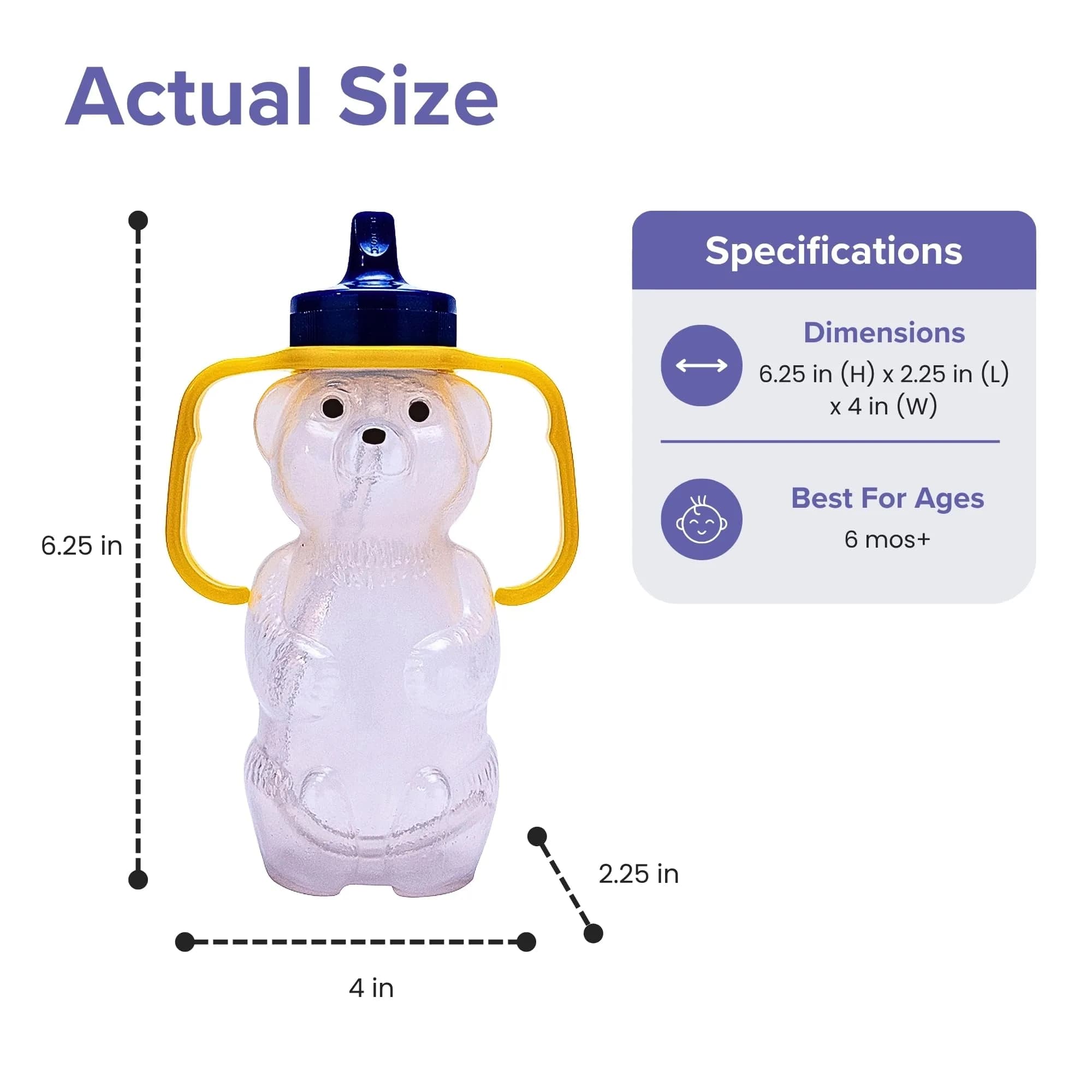 TalkTools Honey Bear Straw Cup with Handle, 7oz (207ml) | Feeding Experts Recommend for Babies 4+ Months - view 4