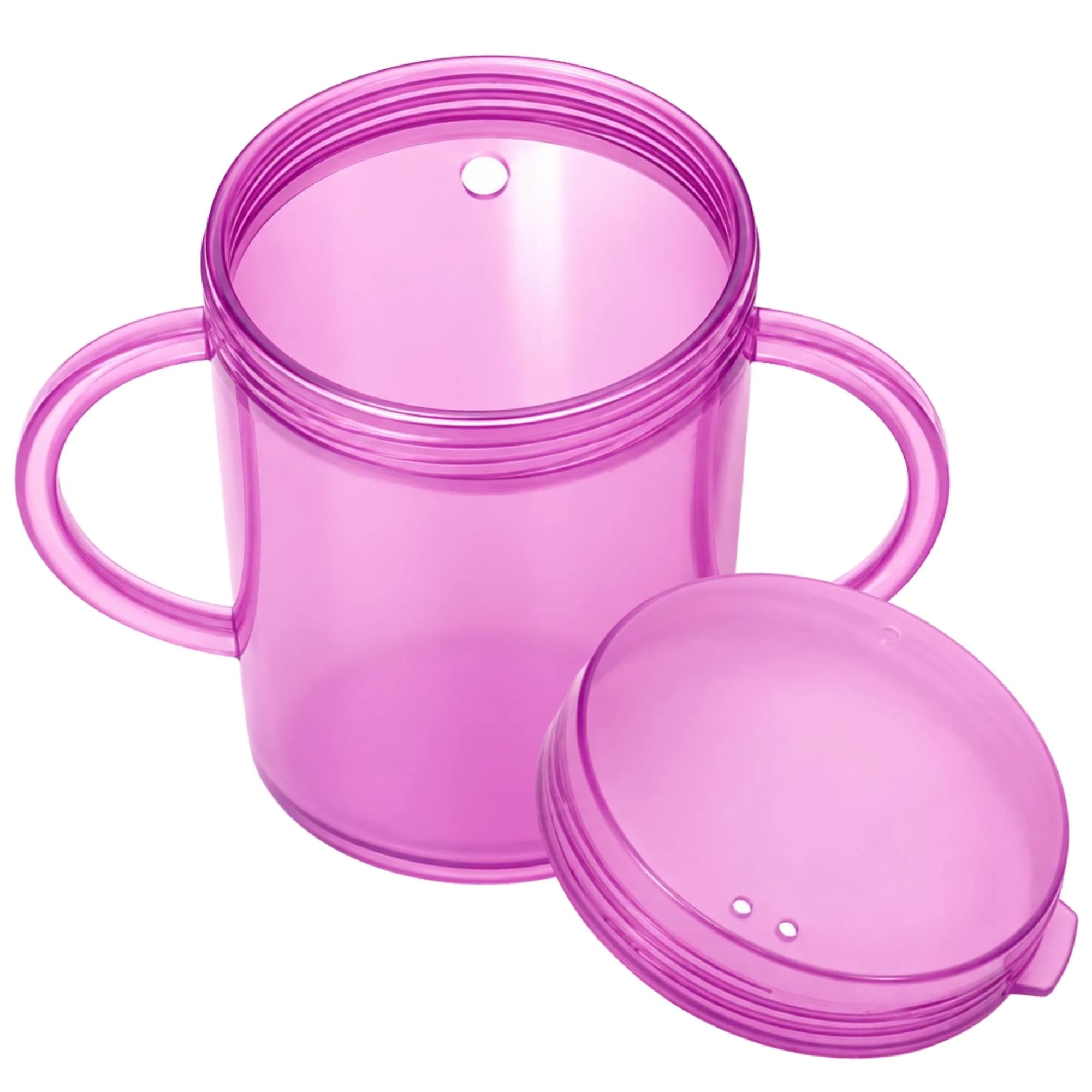 TalkTools Recessed Lid Cup with Handles, 150ml (5 fl oz) Purple | Therapeutic Oral Motor Training Cup - main product image