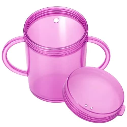 TalkTools Recessed Lid Cup with Handles, 150ml (5 fl oz) Purple | Therapeutic Oral Motor Training Cup thumbnail 1