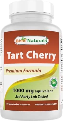 Best Naturals Tart Cherry Extract 1000 mg Non-GMO Veggie Capsules | Promotes Healthy Sleep Cycle & Joint Function thumbnail 1