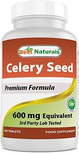 Best Naturals Celery Seed 600 Mg Tablet, 180 Count | Supports Inflammation & Wellness thumbnail 1