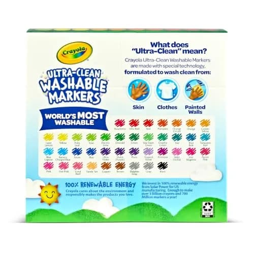 Crayola Ultra Clean Washable Markers (40ct) | Assorted Colors, Broad Line, Non-Toxic thumbnail 5