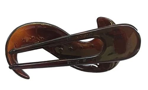Parcelona French Crochet 3 ¼” Brown Side Slide In Jaw Yoga Claw Clip | Durable, Elegant Hair Accessory for Women & Girls thumbnail 4