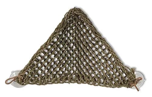 Penn-Plax Reptology Lizard Lounger Corner Triangle 38cm (15") | Natural Seagrass Fiber Perch for Reptiles thumbnail 1