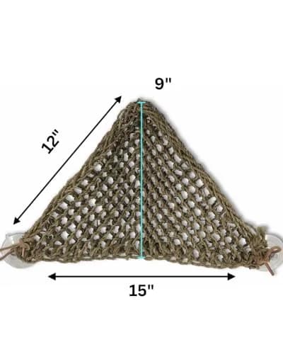 Penn-Plax Reptology Lizard Lounger Corner Triangle 38cm (15") | Natural Seagrass Fiber Perch for Reptiles thumbnail 3