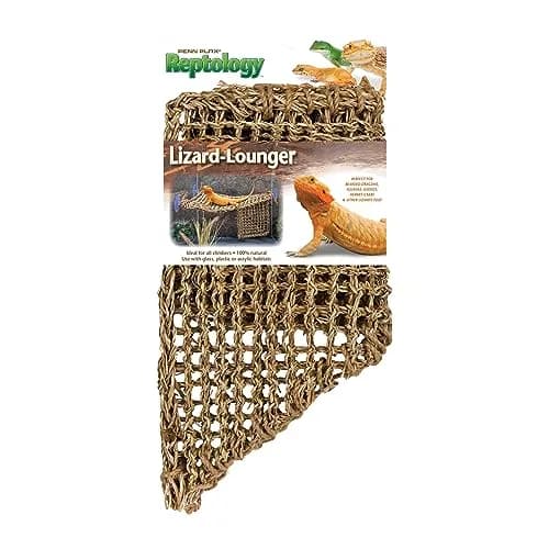Penn-Plax Reptology Lizard Lounger Corner Triangle with Ladder, Large 45.7cm (18") x 27.9cm (11") | Natural Seagrass Fiber for Reptiles thumbnail 1