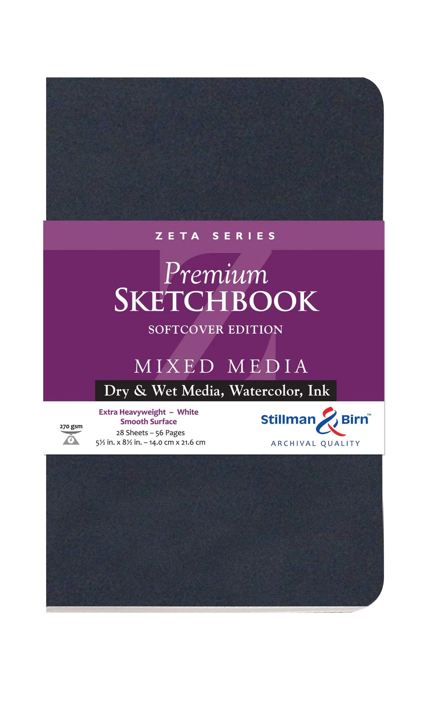 Stillman & Birn Zeta Series Softcover Sketchbook 5.5" x 8.5" | Extra Heavyweight 270 GSM Paper